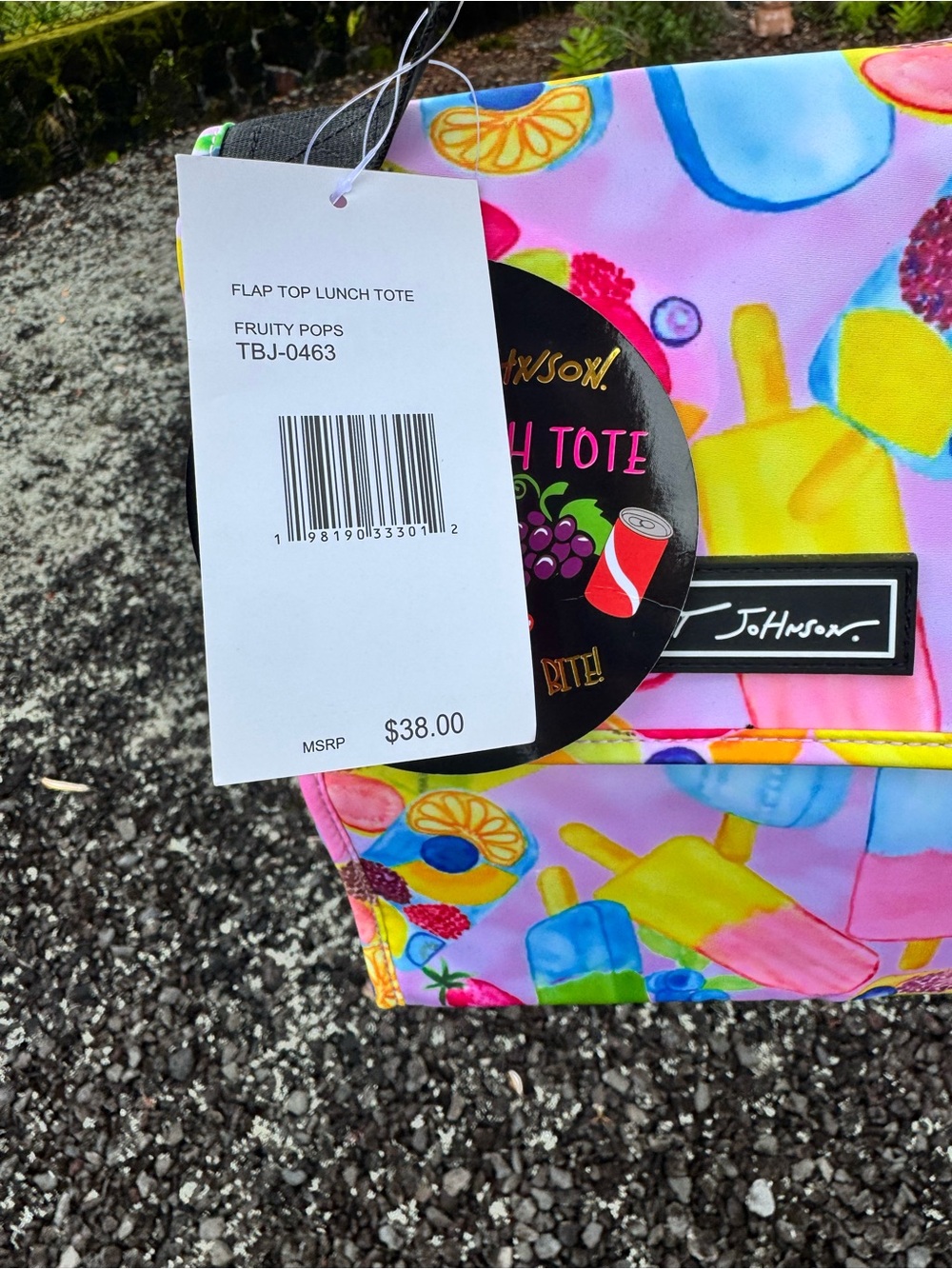 Betsey Johnson NWT Fruity Pops Flap Top Insulated Lunch Tote - Picture 7 of 9